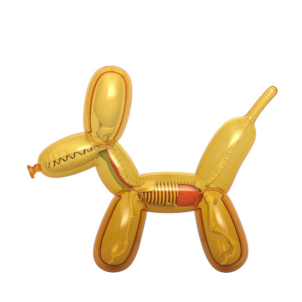 Funny Anatomy Balloon Dog (Honey Edition) | Mighty Jaxx Funny Anatomy Balloon Dog (Honey Edition) | Mighty Jaxx