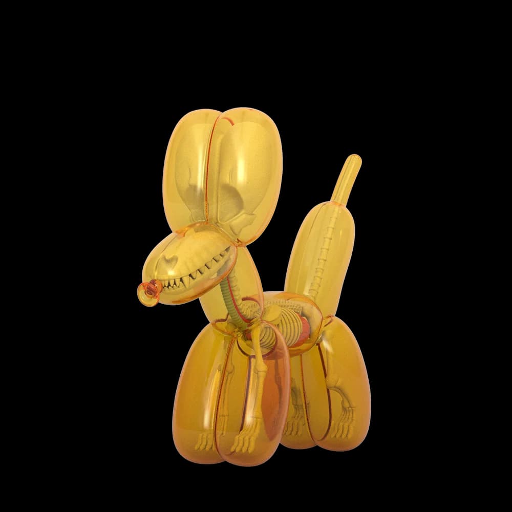 Funny Anatomy Balloon Dog (Honey Edition) | Mighty Jaxx Funny Anatomy Balloon Dog (Honey Edition) | Mighty Jaxx