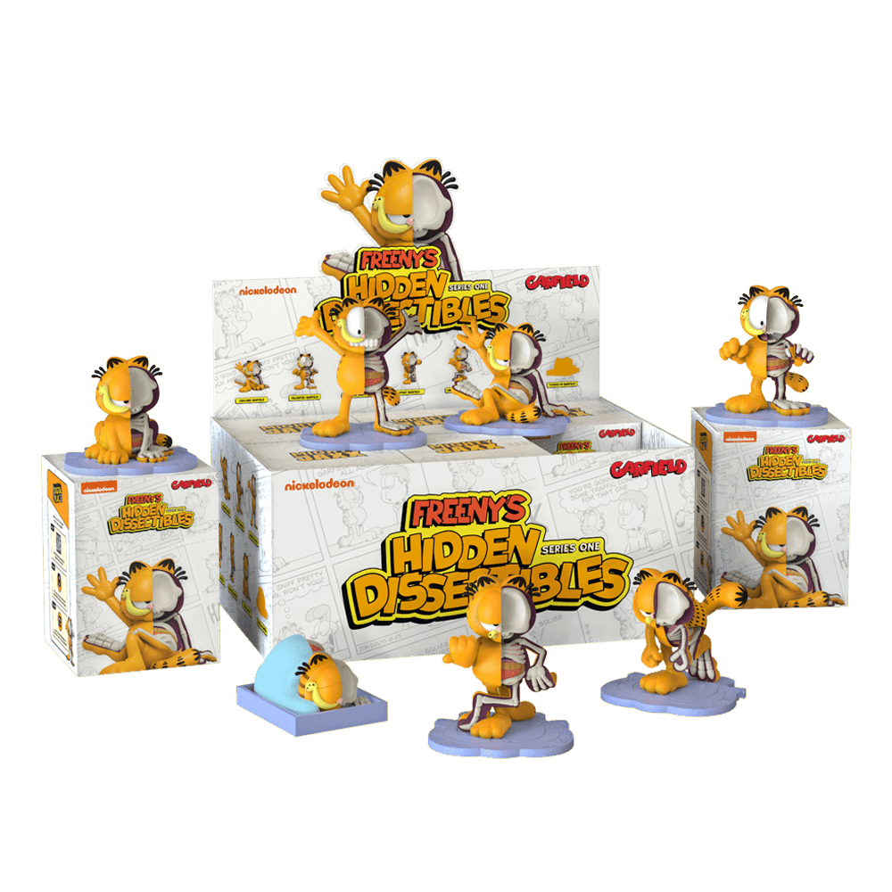 mighty jaxx ガーフィールド 半分 骨格 フィギュア 半解剖 Freeny's Hidden Dissectibles: Garfield | Mighty Jaxx